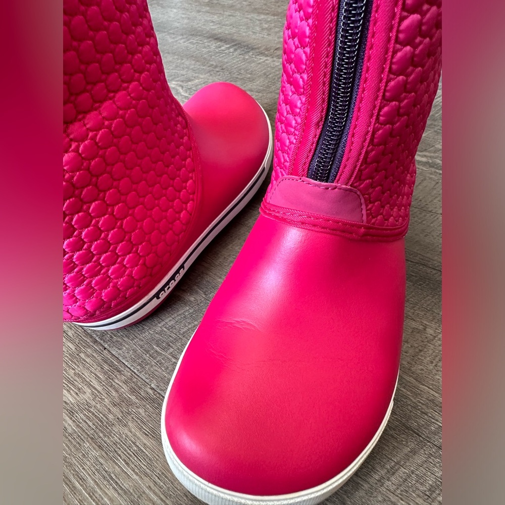 CROCS Crocband Winter High Boot w/ Zipper - Raspberry Mulberry Pink Size 8 - Picture 15 of 17